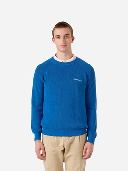 Sweter męski bawełniany Edmmond Studios Canale Sweater "Plain Blue" 123-60-03550 M Niebieski (8435629065345)