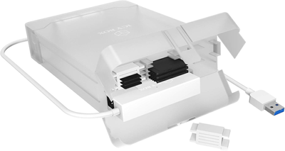 Obudowa zewnętrzna ICY BOX dla SSD/HDD 3.5" SATA III Biała (IB-AC705-6G)