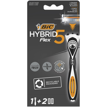 Бритва Bic Flex 5 Hybrid з 2 змінними картриджами (3086123644922)