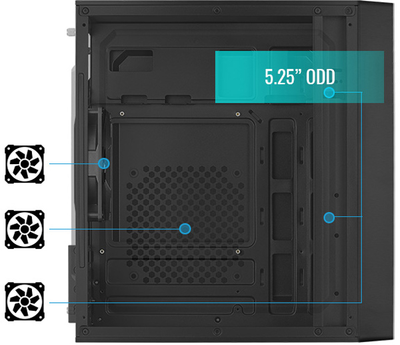 Корпус Aerocool CS-104-S-BK-v1 450W Black (ACCX-PC12003.11)