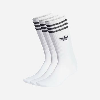 Zestaw męskich skarpet bawełnianych Adidas High Crew Socks "White" IJ0734 XL 3 par Biały (4066762046157)