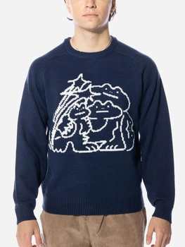 Sweter męski Taikan Joshua Frogs Knit Sweater "Navy" TK0016.NVY L Granatowy (840349701905)
