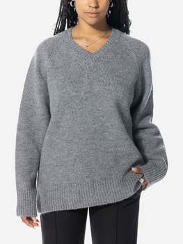 Pulower damski Olaf V-Neck Oversized Sweater WMN "Heather Grey" W140710-HEATHER-GREY S Szary (8720104770433)
