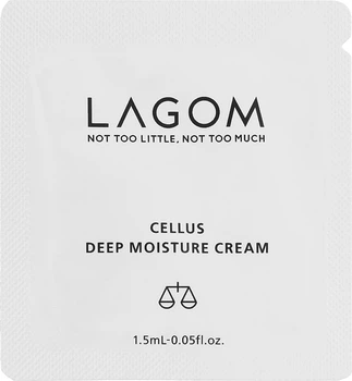 Крем зволожувальний із рослинними стовбуровими клітинами пробник Lagom Cellus Deep Moisture Cream (sachet) 1,5мл