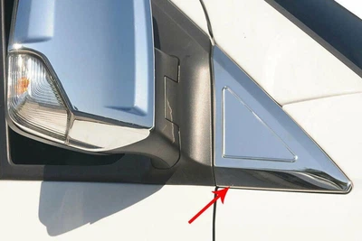 Накладка біля дзеркал (2 шт., нерж) OmsaLine - Італійська нержавійка для Mercedes Sprinter 2006-2018 рр