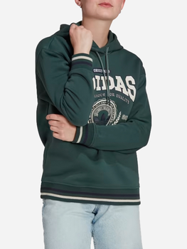Bluza damska z kapturem oversize Adidas Anniversary Hoodie W "Mineral Green" IA8316 40 Zielona (4066749670023)