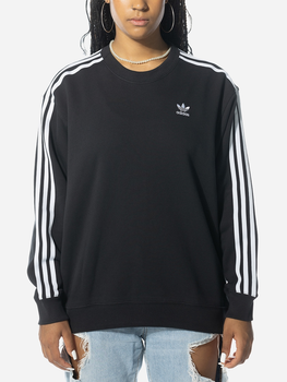 Bluza damska bez kaptura oversize Adidas Adicolor Classics Oversized Sweatshirt W "Black" IK6605 S-M Czarna (4066763390907)