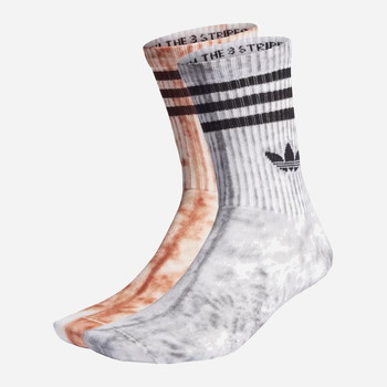 Набір чоловічих шкарпеток високих бавовняних Adidas Tie Dye Socks "Grey Two Wonder Beige"II3298 M 2 пари Сірий (4066762023127)