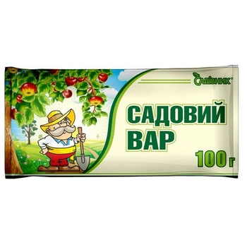 Садовий вар Садівник для замазки свіжих зрізів плодових дерев і кущів 100 г