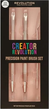 Zestaw pędzli Makeup Revolution SET Creator Revolution Precision Paint Brush do precyzyjnego makijażu 3 szt (5057566512510)