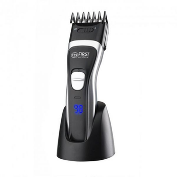 Машинка для стрижки First fa-5676-6, Black/Silver, 15w, питание от сети/аккумулятор, 1 насадка, регулируемая длина лезвий, щеточка для чистки, масло