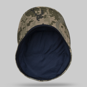 Кепка мазепинка піксель ЗСУ з кокардою, кепка армійська статутна, кепка ЗСУ 57