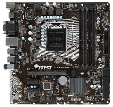 Материнська плата MSI H170M PRO-VDH (H170M PRO-VDH) (s1151, Intel H170, Micro-ATX) Б/в