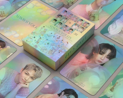 Голографические карточки Seventeen K-POP lomo card карточки к поп севентинс - The best always yours - 55 шт