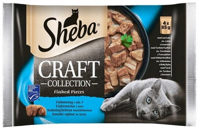 Вологий корм для котів Sheba Craft Collection рибні смаки 4 х 85 г (5900951278280)