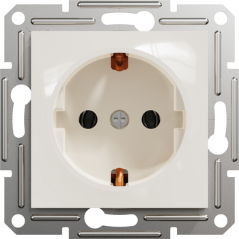 Розетка Schneider Electric Asfora с заземлением Кремовая без рамки (EPH2970123)