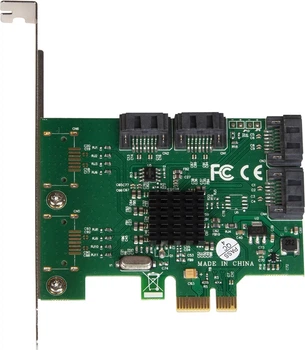 Плата розширення Frime PCI-E x1 to 4 x Sata III, 88SE9215 (ECF-PCIEto4SATAIII002)