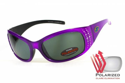 Окуляри поляризаційні BluWater Biscayene Purple Polarized (gray) чорні