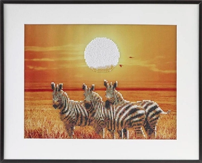 Zestaw do haftu diamentowego Craft Sensations Zebra 40 x 50 cm (8720257102372)