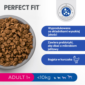 Sucha karma dla psów Perfect Fit Adult 1+ z kurczakiem 825 g (4008429092268)