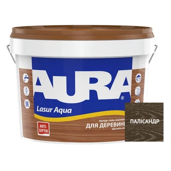 Лазур для дерева Aura Lasur Aqua шовковисто-матова Палісандр 2.5 л