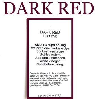Аніліновий барвник в білому паперовому пакеті для писанок "dark red" бордовий
