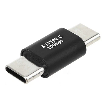 Переходник адаптер прямой USB Type-С 3.1 M/M 10Gbps eXpert Type-1 Black (металл) (A-48638)