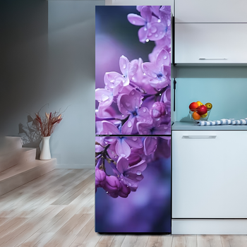 Самоклеюча вінілова наклейка на холодильник Decor-oboi Фіолетовий Бузок 65*185 см