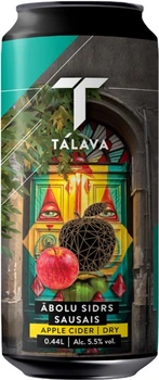 Сидр Talavas Sidrs Apple Cider Dry 5% 0.44 л (8000020232945)
