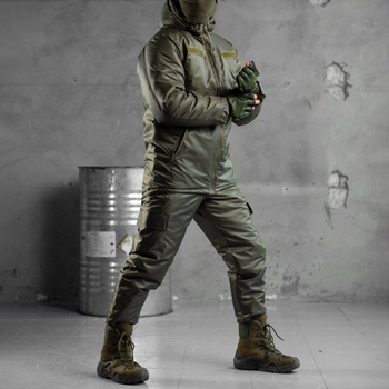 Зимний костюм "Leader" OMNI-HEAT на синтепоне / Комплект куртка + брюки олива размер S