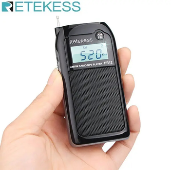 Радиоприемник цифровой компактный удобный MP3 FM\AM\УКВ Retekess PR-12