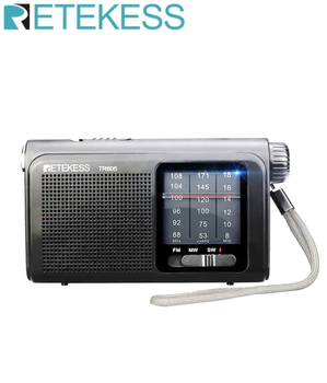 Радиоприемник качественный громкий звук яркий фонарь 400 LM на аккумуляторе FM/AM/SW Retekess TR605