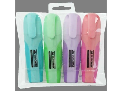 Набір BUROMAX 4шт з текст-маркерів PASTEL 2-4мм, BM.8905-94