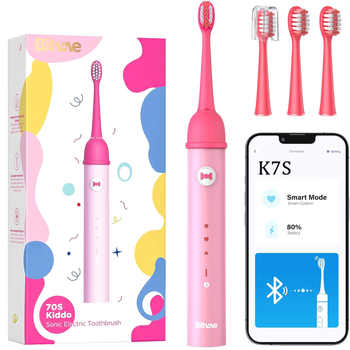 Детская электрическая зубная щетка Bitvae Smart K7S Kids pink