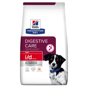 Лечебный корм Hill's PD Canine I/D Stress Mini Диетический сухой корм с курицей для чувствительного пищеварения у взрослых собак малых и миниатюрных пород 1 кг (606379)