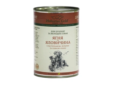 Консервированный корм Hubertus Gold Ягненок и говядина для щенков 400 г (21446)