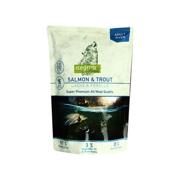 Консервированный корм Isegrim Pouch Roots Salmon & Trout Лосось и форель с топинамбуром, сафлоровым маслом и речными травами 410 г (95751)