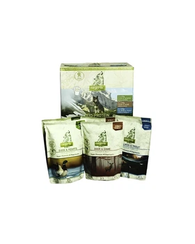 Консервированный корм Isegrim Pouch Roots Multipack II Duoprotein Влажный корм для собак с лососем и форелью, с дичью и свежей олениной, с дикой уткой и курицей. 6x410 г (95758)