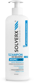 Шампунь Solverx Atopic Skin від випадіння для жирного волосся 500 мл (5907479380334)