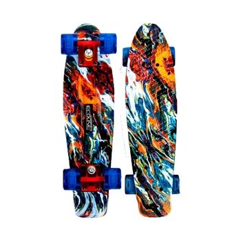 Скейт Пенни борд Penny Explore 22" Salvador (2T2034) светящиеся колеса