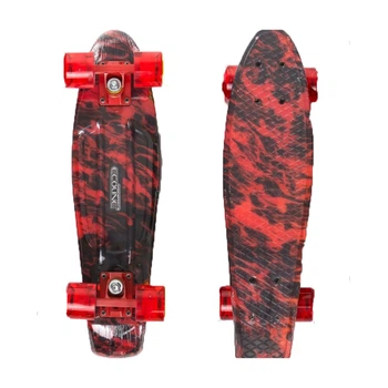 Скейт Пенни борд Penny Explore 22" Fire (2T2034) светящиеся колеса