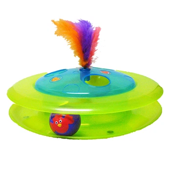 Игрушки Petstages Музыкальный трек с мячиком и птичкой для кошек 1 шт. (pt467)