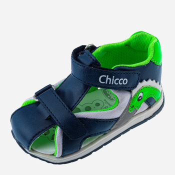Sandały chłopięce z usztywnioną piętą Chicco Sandalo Garrison 01067173000000 22 Niebieskie (8051182282571)