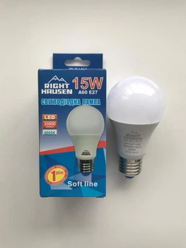 Светодиодная лед LED лампа 15W 15Вт Е27 4000К белый свет