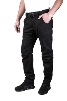 Тактичні штани SMILO cargo rip-stop black, S, 230 г кв м, 65% поліестер з еластаном/35% хлопок