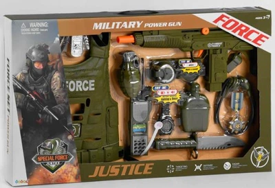 Игровой набор Военный Force Military Power Gun 12 элементов световые и звуковые эффекты
