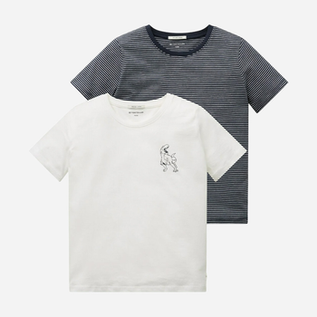 Набір дитячих футболок 2 шт для хлопчика Tom Tailor 1032149 104-110см Різнокольоровий (4065308779597)