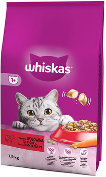 Sucha karma dla kotów Whiskas 1+ wołowina 1.9 kg (5900951291777)
