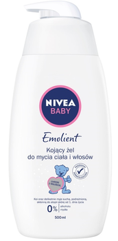 Гель для купання Nivea Baby Emolient для тіла і волосся заспокійливий 500 мл (5900017041100)