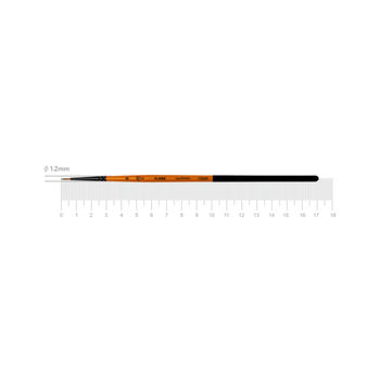 Кисть синтетика круглая Rosa Flame 1368R №0 короткая ручка